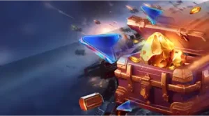 Изображение енота в космическом скафандре с подарочной коробкой, рекламирующего еженедельный бонус в Битз Казино на игривом космическом фоне.